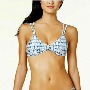 Jessica Simpson Blue Tie Dye Back Tie 2 PC Bikini EUC SZ L